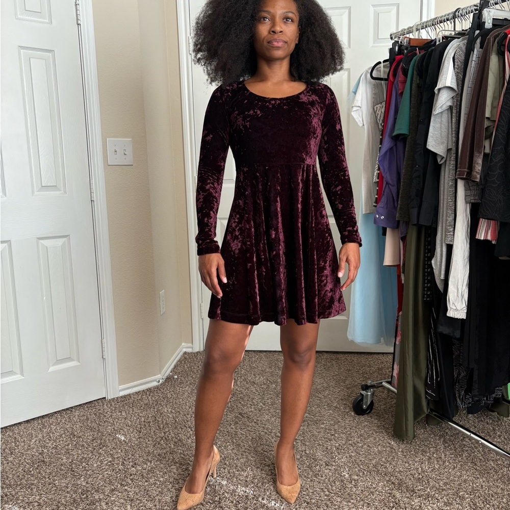 Velvet Burgundy Dress
